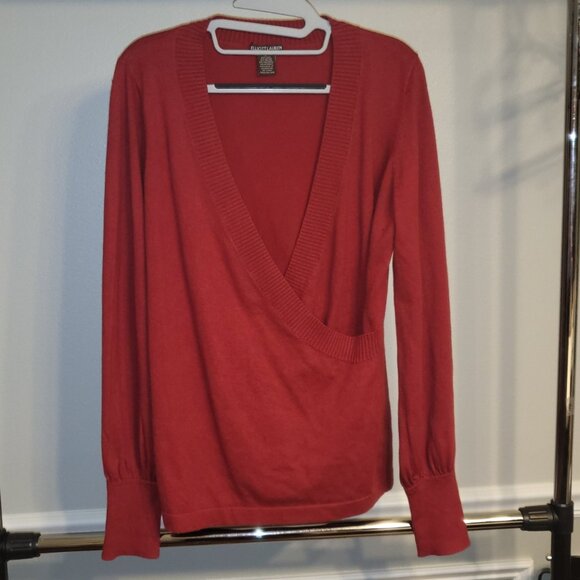Elliott Lauren Sweater Deep V-Neck Silk Cashmere Blend Quiet Luxury - Picture 2 of 16